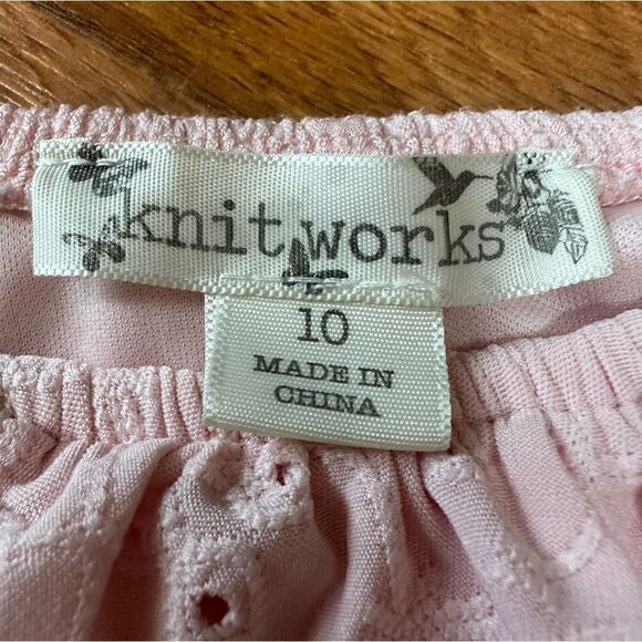 Knitworks girls pink and floral design - size 10 - Picture 5 of 7